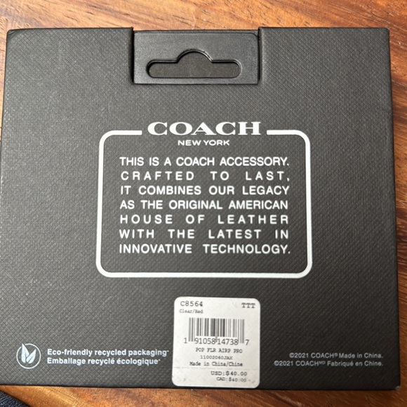 Coach Floral AirPods Pro Case with Gold Keyring - Picture 3 of 3